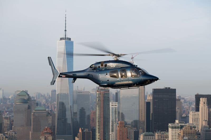Bell 429 in flight over New York City